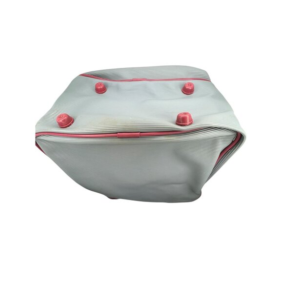 Vintage Zotos Travel Shoulder Bag With Mauve/Pink Trim & Adjustable Strap - Picture 11 of 13